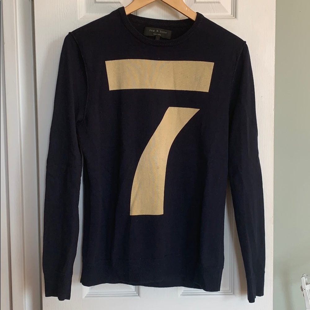Rag & Bone Navy #7  Cotton Sweater Size S
